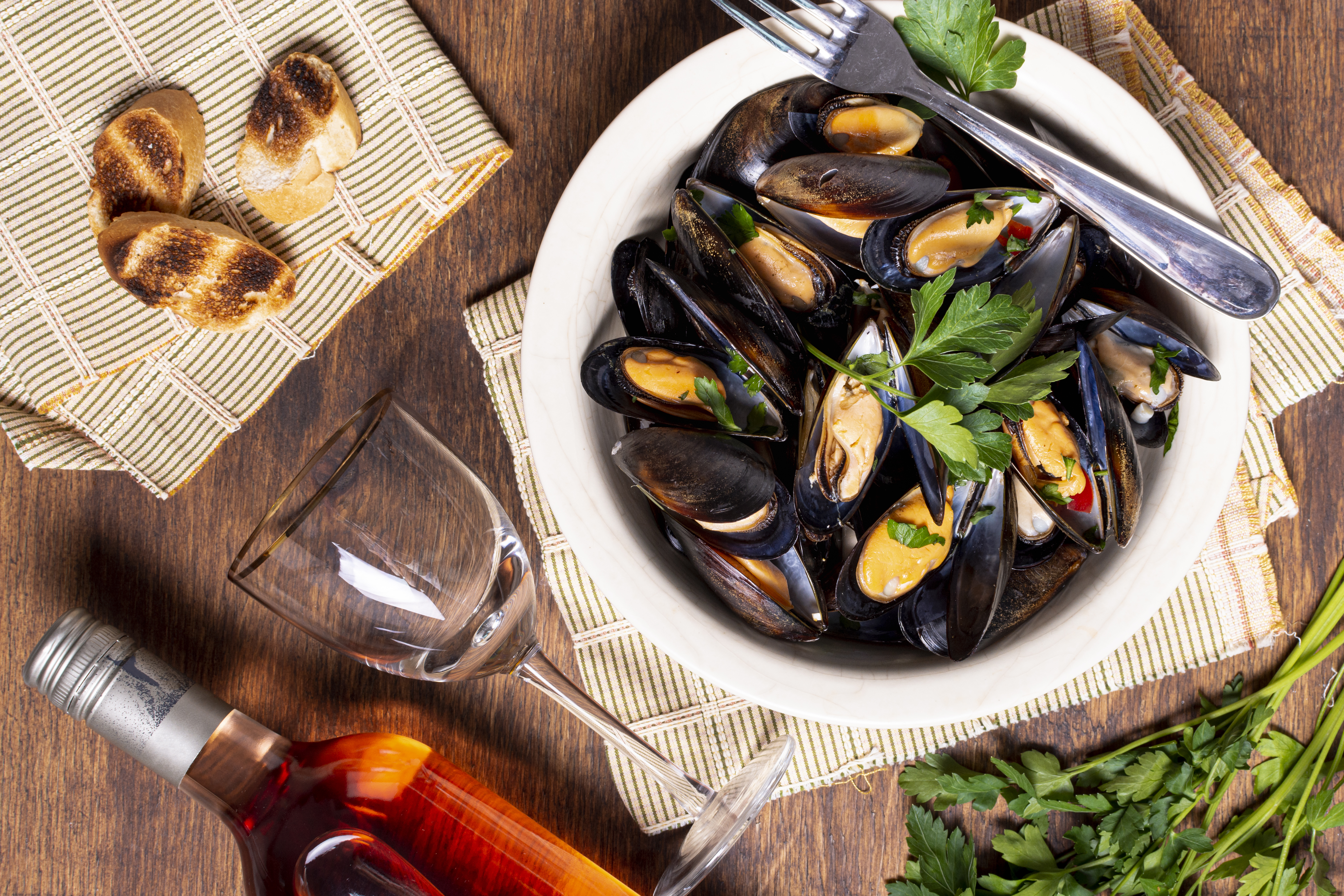 East Coast Mussels in White Wine Sauce